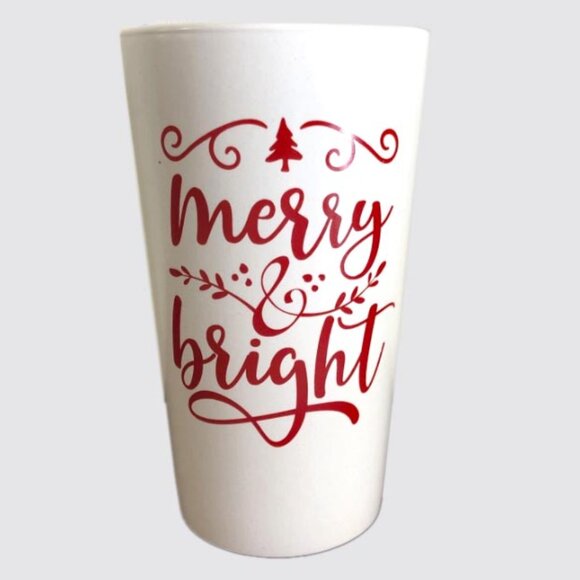 DesignPac Cera_mic Tumbler Merry And Bright Without Lid - Picture 3 of 7